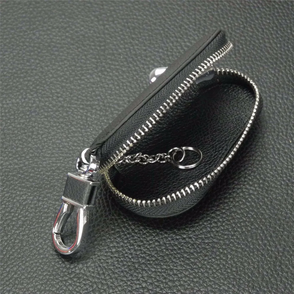 Jingyuqin кожаный бумажник для ключей от автомобиля, мужской держатель для ключей, ключница, органайзер для ключей, женский брелок, чехлы на молнии, чехол для ключей, сумка, кошелек