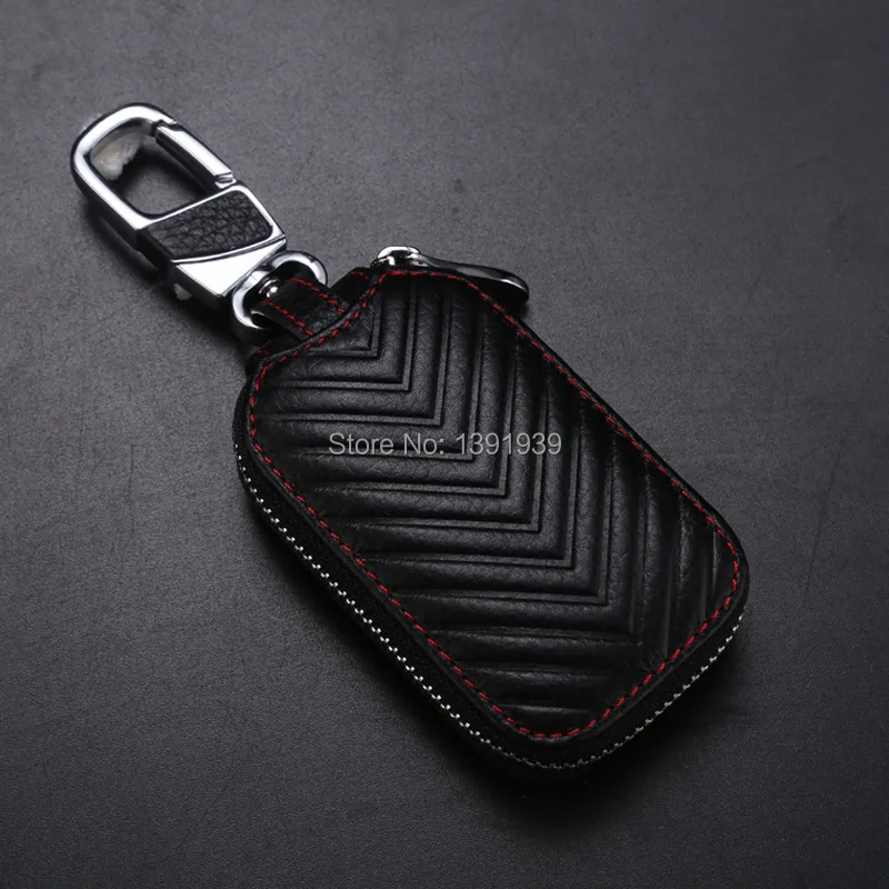Car key wallet case Genuine Leather for font b Nissan b font Qashqai Titan Armada Sentra