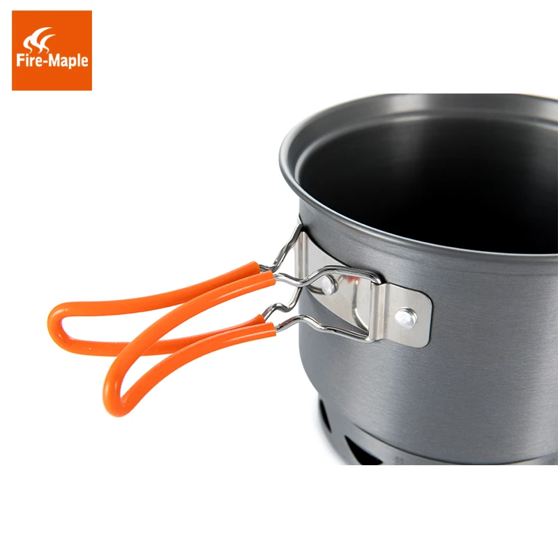 Fuego de arce 2-3 personas ollas de al aire libre que acampa plegable intercambiador de calor de cocina utensilios de cocina de aleación de aluminio de FMC-218 envío gratis