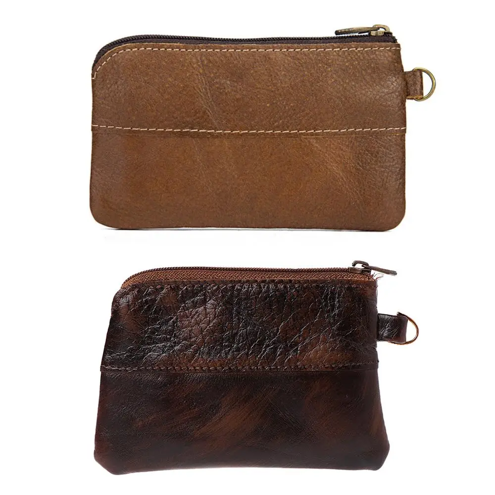 Модный женский мужской кожаный кошелек для монет, кошелек для карт, клатч на молнии, небольшая сумка для мелочей