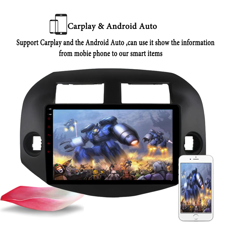 Excellent IPS Car Multimedia player Android 9.1 2 din car dvd gps navigation For Toyota RAV4 Rav 4 2007-2011 car radio stereo BT Cassette 5