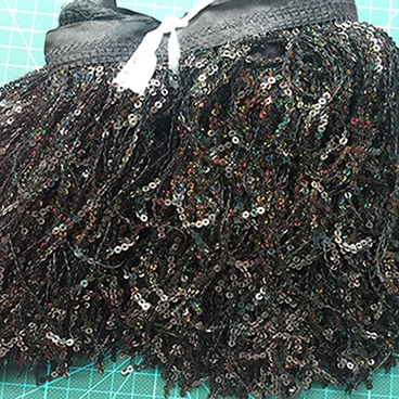 Новое поступление 15 см ширина Лазерная Sequined Fringe отделка кружевом для DIY Швейные Латинской платье костюмы 10 метров в серию - Цвет: 13