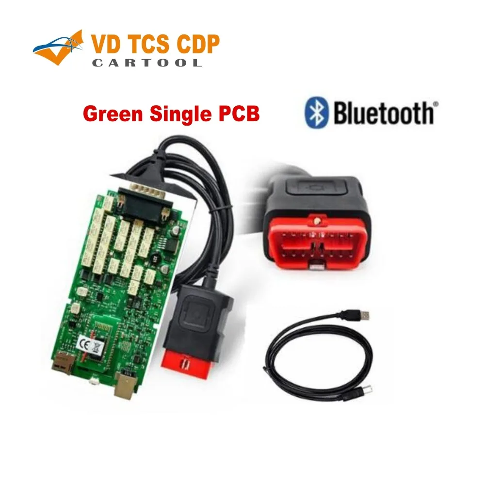 

with 16R0/15R3 VD TCS CDP Pro Plus Green single PCB With Bluetooth VD ds150E CDP obd2 Scanner Diagnostic tool for delphis