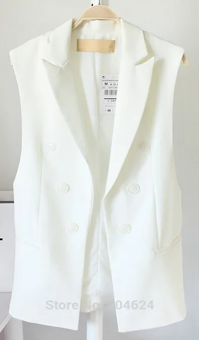 Корейский стиль, жилетка без рукавов, пальто, женская повседневная верхняя одежда, куртки, черный/белый, тонкий женский жилет, весна, осень, зима, жилет - Цвет: CL716 White