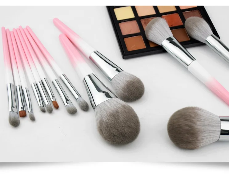 Conjunto de Escova de Maquiagem Sombra de Olho Macio de Secagem Ferramentas de Beleza Moda Fundação Blush Escova Super Rápida Cerdas Profissional 13 Pçs 10 Beleza e saúde