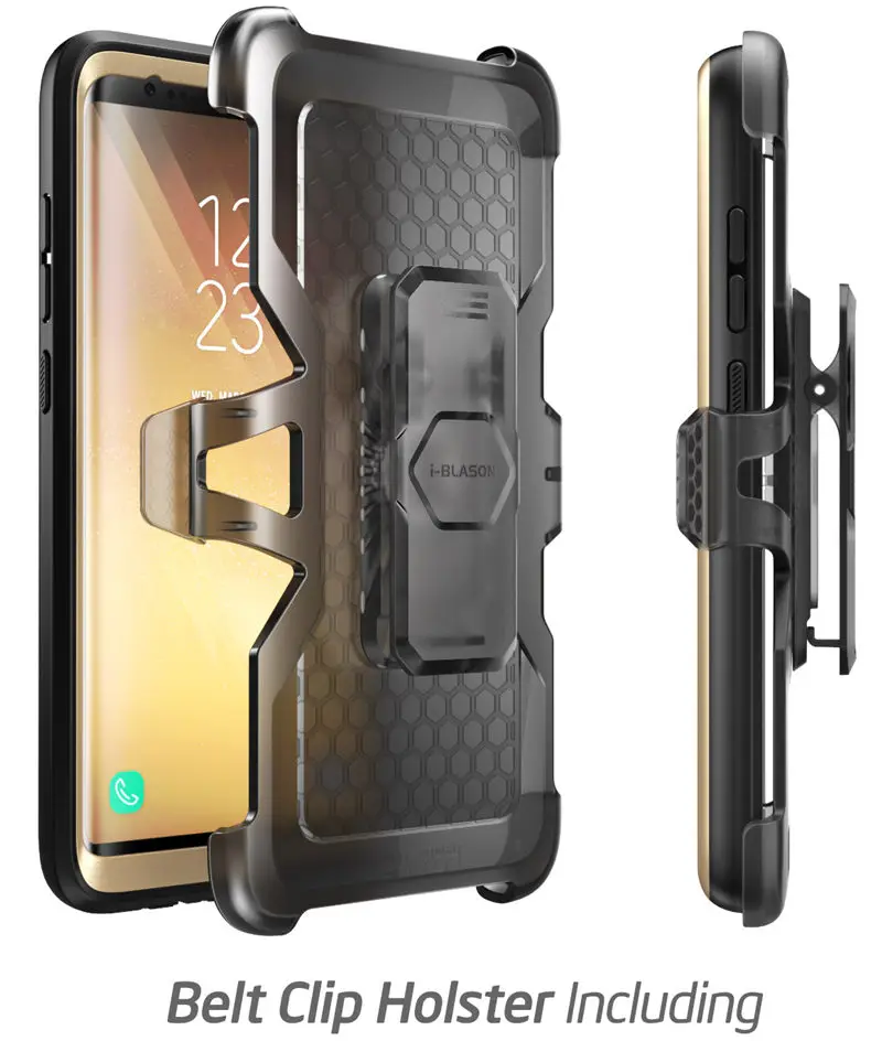 For Samsung Galaxy Note 8 Case i-Blason Magma Heavy Duty Shock Reduction Bumper Cover with Built-in Screen Protector& Belt Clip