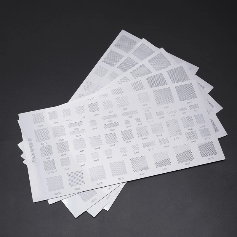 

5 Pcs Universal Telephone Stencil Solder Paste BGA Reballing Stencil 55 Kinds