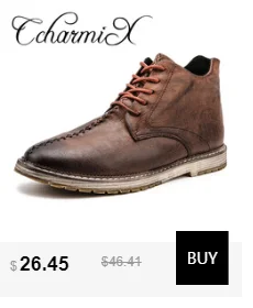CcharmiX/мужские кожаные ботинки большого размера; зимние теплые мужские ботинки в байкерском стиле; мужские ботильоны из натуральной кожи; мужские водонепроницаемые ботинки
