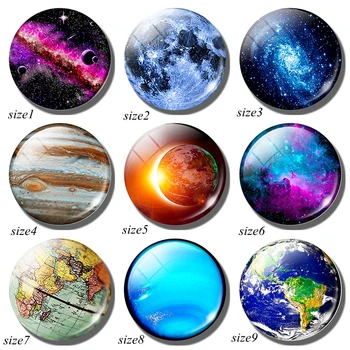 30MM fridge sticker Mars Earth fridge magnet Nebula Galaxy Universe Outer Space Planets refrigerator magnets Note Holder Decor