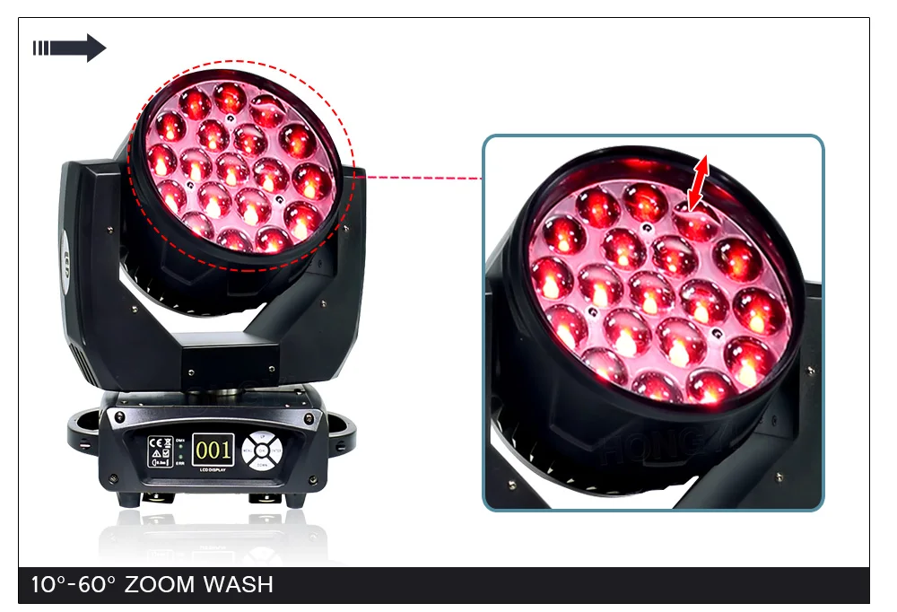Movendo a Cabeça Efeito para dj 19x15 w Levou Zoom Luz Lavagem Rgbw Luz 12 Efeito de Iluminação de palco