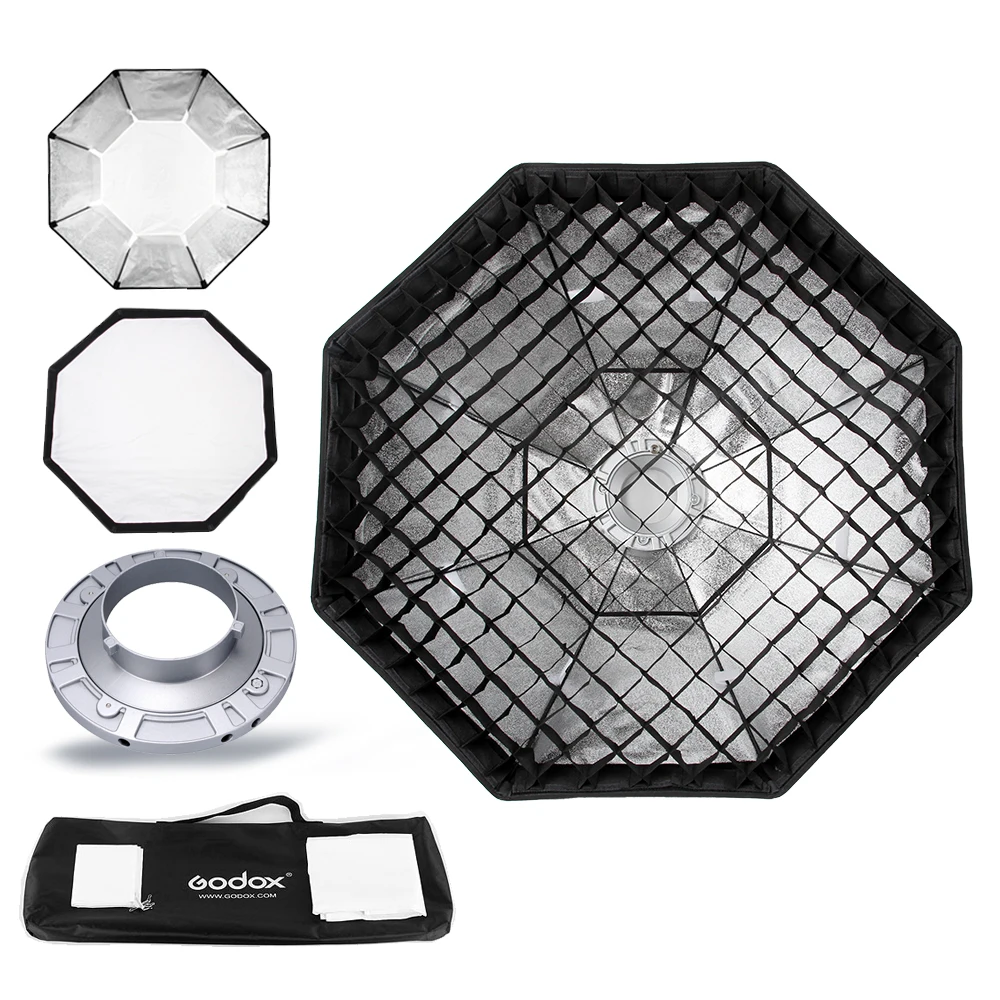 Godox Pro Studio Octagon Softbox 95cm 37" Grid Reflector softbox with Bowens Mount for