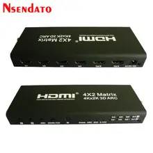 4×2 HDMI Matrix Switch Splitter Support ARC 4Kx2K HDMI To HDMI Splitter Extender Hub Box For PS3 For Xbox 360