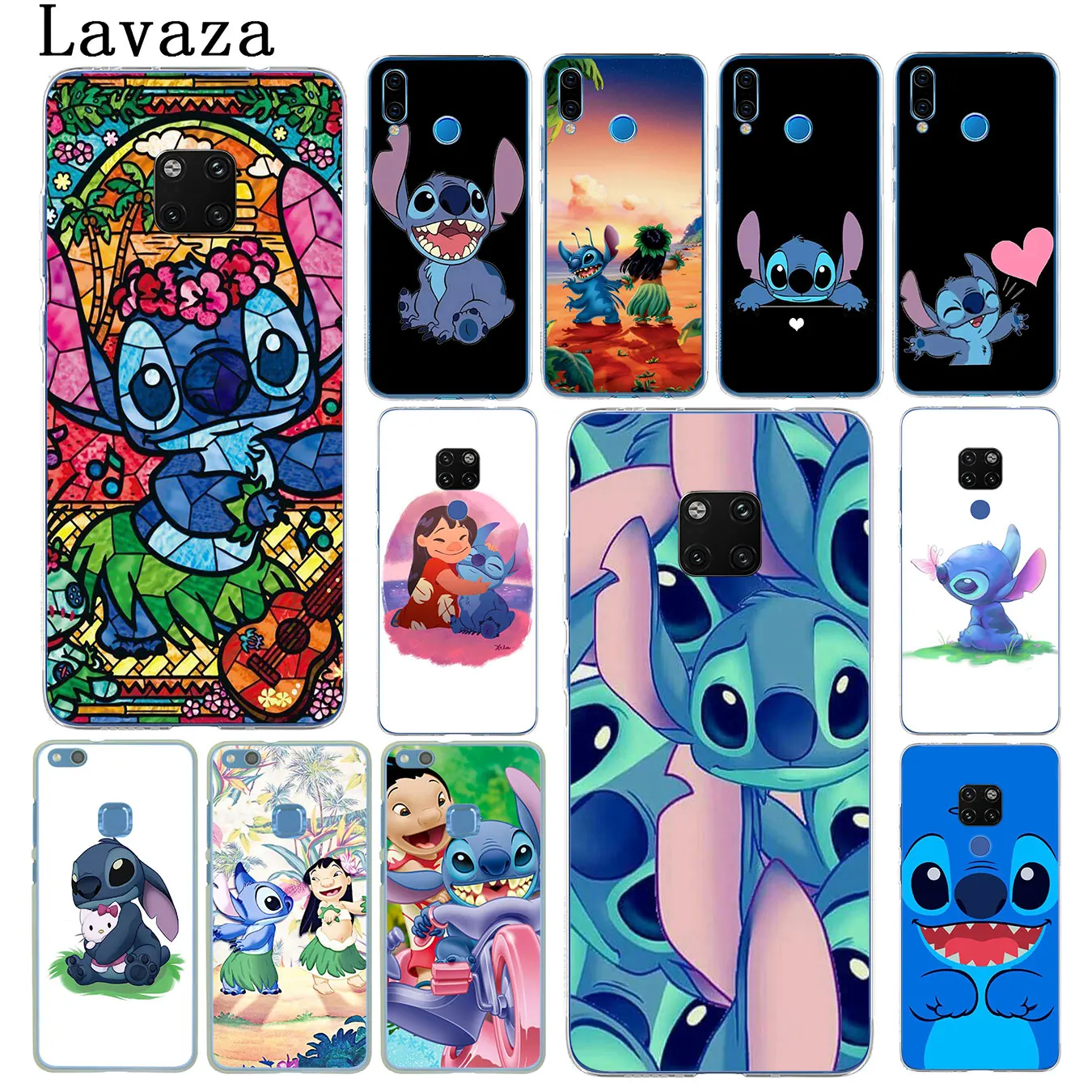 

Lavaza Cute Lilo Stitch Phone Shell Case for Huawei Mate 30 10 20 Pro Lite Nova 5I 4 3i 3 2i 2 Lite Cover