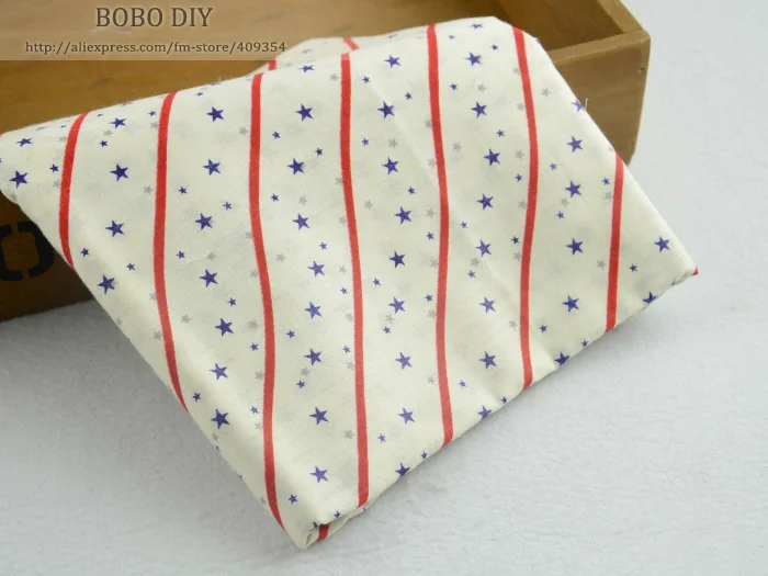 Free Shipping 1 meter Star Printed Cotton Fabric Quilting patchwork cloth Bedding Set Sewing Home Textile | Дом и сад