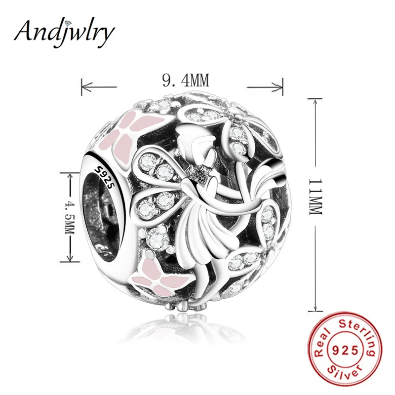 925 пробы Серебряный Шарм-робот для девочки Беллы бот подходит для оригинального браслета Pandora подвеска из бисера Сделай Сам Изготовление ювелирных изделий Berloque - Цвет: Ajw0336