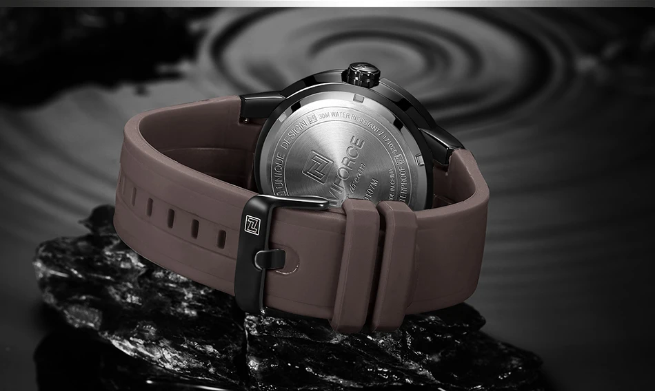 Мужские часы от бренда NAVIFORCE, Модные Спортивные кварцевые наручные часы, мужские военные Аналоговые водонепроницаемые часы с датой, мужские часы 9107