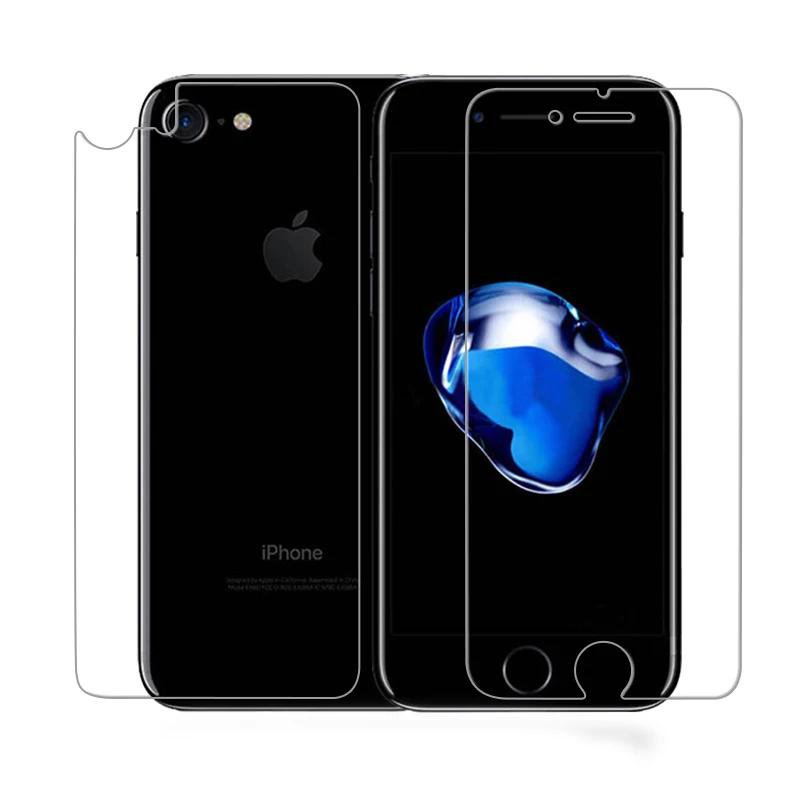 

5pcs Trasparente Front Screen Protector Back Cover Protective Pet Film Shield For iphone 8 7 ip 8 plus Mobile Phone Accessories
