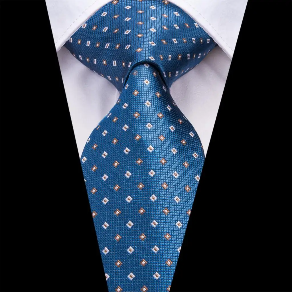 SN-3202 шёлковые мужские галстуки набор галстуков для мужчин галстук для костюма носовой платок запонки Gravatas синие галстуки для мужчин свадебные Vestidos Corbatas