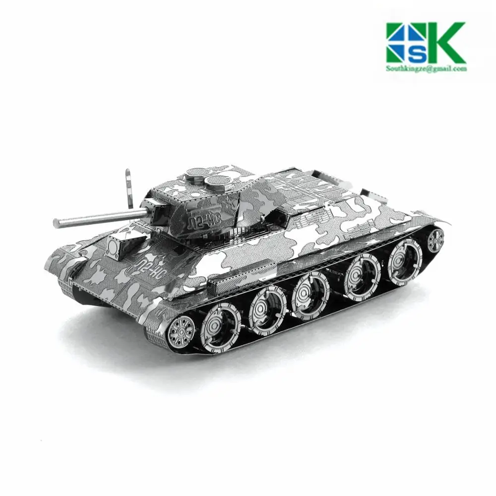2016 Новый 3D металл модель типа ТАНК Т-34 Военной вентилятора коллекция головоломки