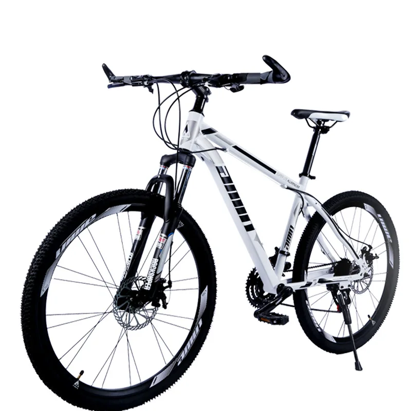 Perfect White Whirlwind Mountain Bike 27 Speed Double Disc Brake Damping Speed Mountain Bike One-Wheel Bicycle 1