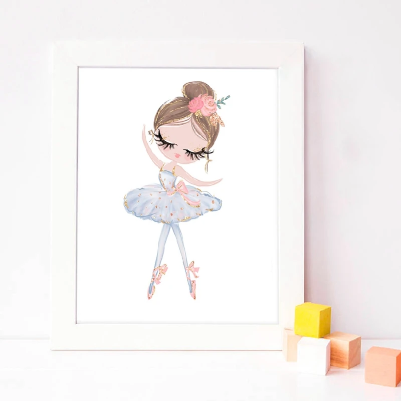 Ballerina Canvas Prints Nursery Decor