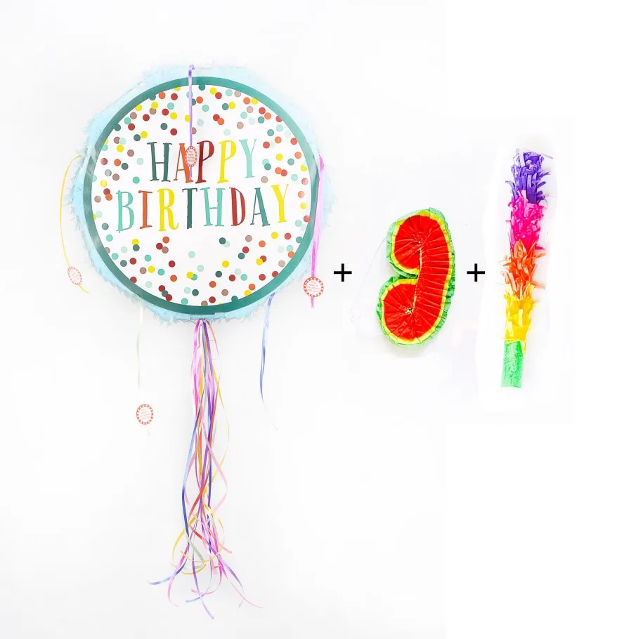 Большой размер день рождения pinata 44*9,5 см-висячая Складная с днем рождения pinata, дети, девочки, день рождения, наполнитель - Цвет: birthday pinata