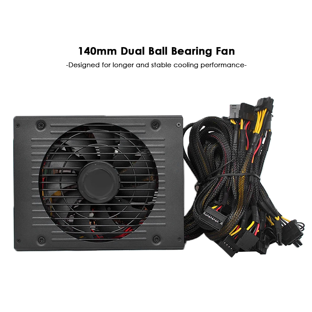 1800W Switching Power Supply 90% High Efficiency for asic antminer l3 Ethereum S9 S7 L3 Rig Mining machine Computer Graphics psu