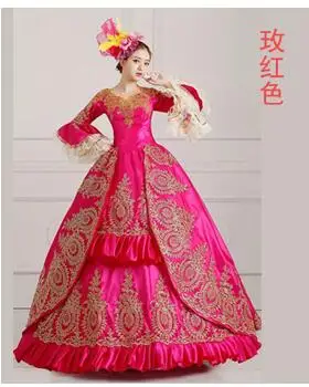 Роскошные костюмы на Хэллоуин для женщин средневековый век Викторианский платье Эдвардианский костюм дамы викторианский костюм - Цвет: Розовый