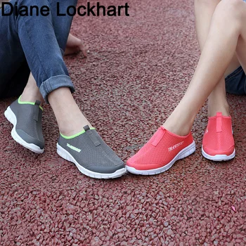

Men's Casual Shoes Sneakers Summer Men Mesh Breathable Comfortable Lovers Shoes Loafers footwears Slipon Walking Big Size 35-46