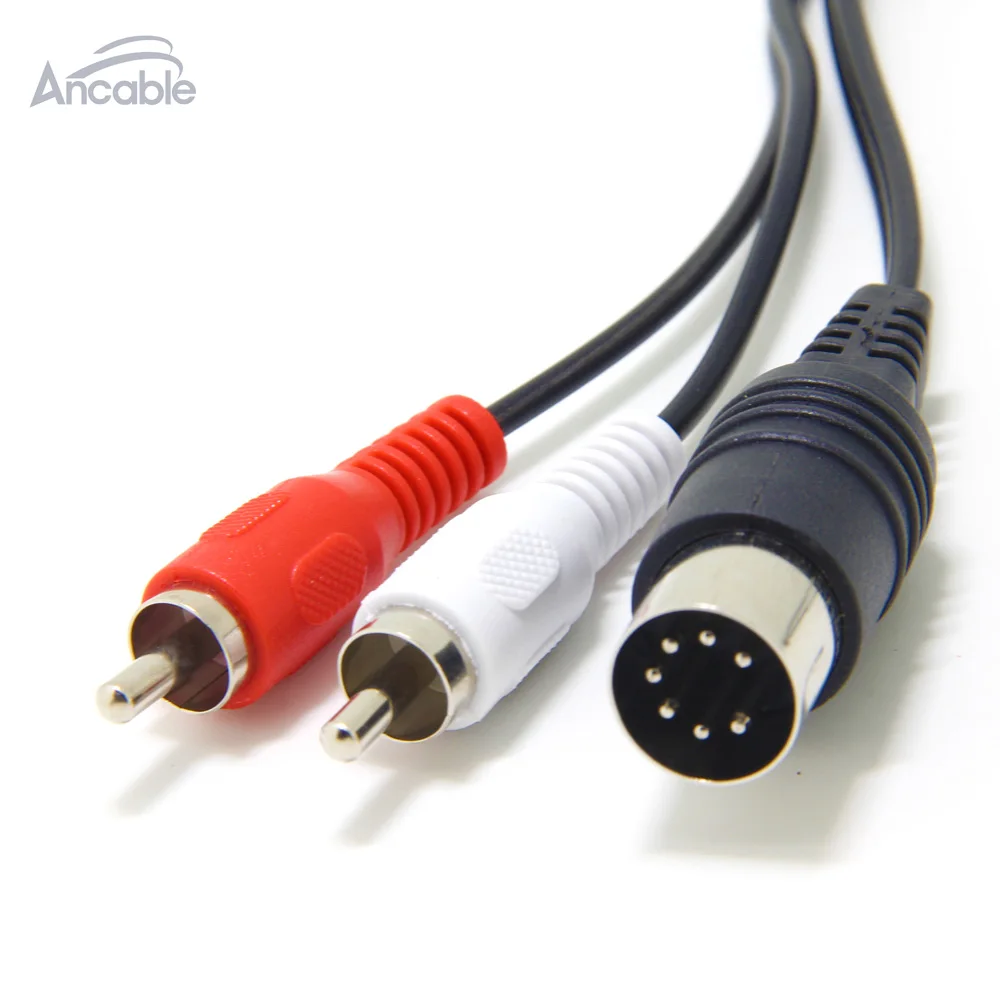 2-Pin DIN Plugs, Pair, SHQ Speaker Cables for Bang & Olufsen B&O 7 Metres 