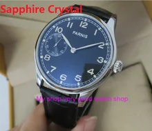 Sapphire Crystal 44mm PARNIS Black dial Asian 6497 / ST3600 Mechanical Hand Wind men’s watch Mechanical watches 190