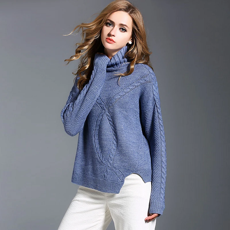 Кашемировый женский свитер с неровным дизайном и длинными рукавами, 3 цвета, женские пуловеры размера плюс, вязаная одежда, мода