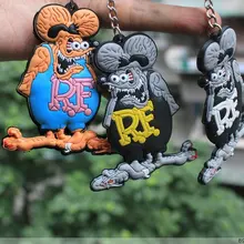 6 шт Панк RF Rat Fink экшн фигурная цепочка кукла от волдырей 25 г 7,5 см Высокое качество ужас с рисунком персонажей из мультфильма на Хэллоуин, цепочка для ключей d12