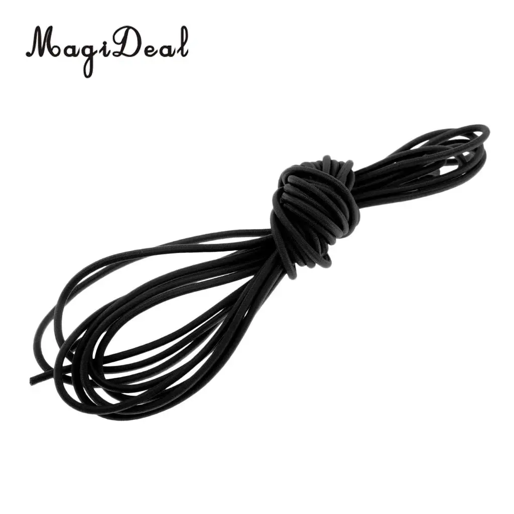 MagiDeal 2mm Elastic Bungee Rope Shock Cord Band Tie Down Stretch for Marine Kayak Boat Trailer - Various Colors & Sizes