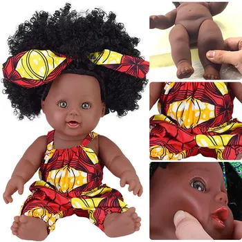 

cute hair ! doll reborn boneca pop dolls for girls newborn black dolls silicone Rapunzel baby alive toy girl kid poupee