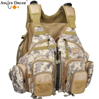 

High Quality Camo Fly Fishing Vest Adjustable Size Mesh Vest