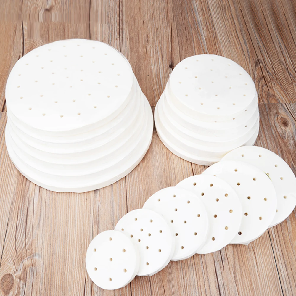 GZZT 5 Set Oil Absorbing Paper Steamer Paper 2000pcs Suitable for AM10/AM13/AM15 Hamburger Press Machine Bamboo Hamburger Paper