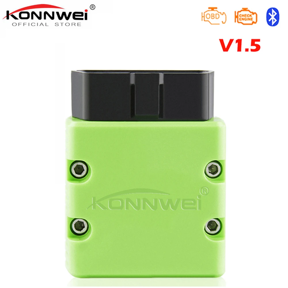 

KONNWEI OBD2 Scanner KW902 ELM327 V1.5 Bluetooth MINI ELM 327 OBDII KW902 Autoscanner PIC18f25k80 Code Reader for Android Phone