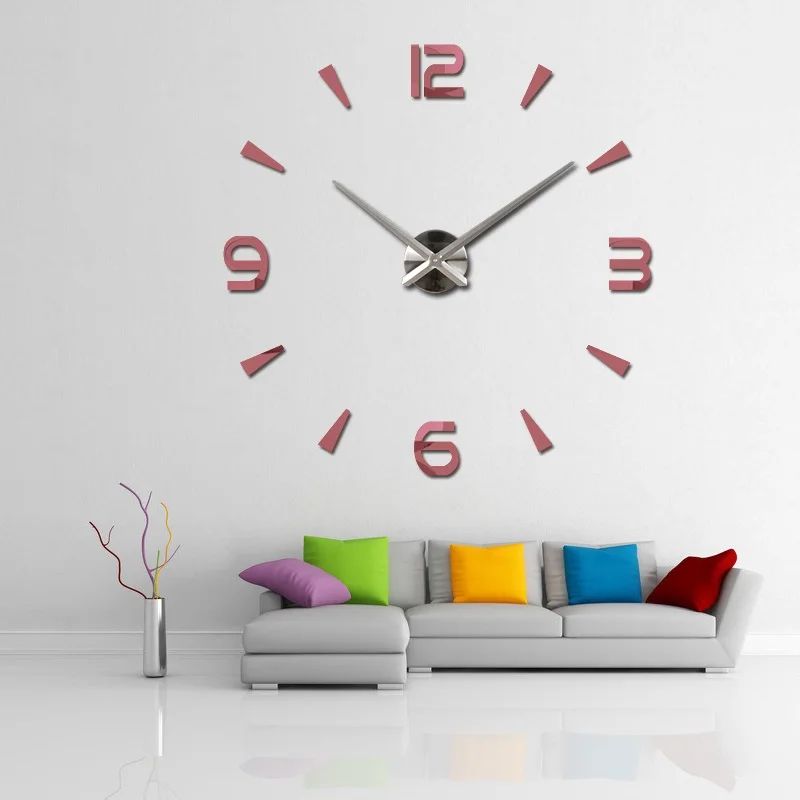 new sale diy wall clock brief quartz watch clocks acrylic mirror wall sticker home decoration living room still life stickers