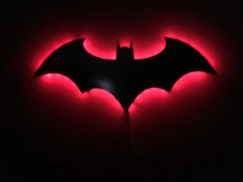  Batman 3D Night Light Led Wall Lamp Batman Symbol Creative Novelty RGB Color Changing Action Figure - 32809421782