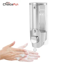 CHOICE FUN, 350 мл, настенный пластиковый Серебряный санузел, набор для ванной комнаты, шампунь, жидкое мыло, диспенсер для душа