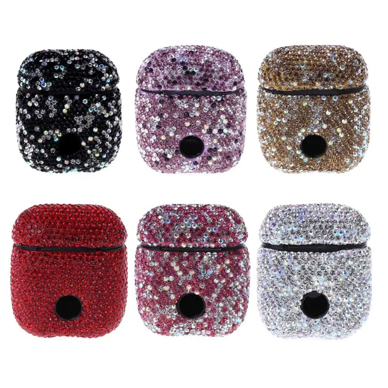 

Protective Cover Shell Luxury Diamond Decorative Case Headset Bag Buckle Accessories for Apple AirPods Bluetooth Earphone
