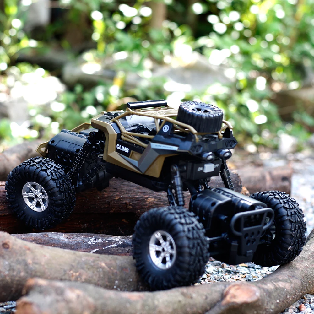 GizmoVine 2,4 г 4WD RC автомобиль двойные двигатели Bigfoot автомобиль дистанционного Управление игрушки 1/16 Водонепроницаемый RC Desert багги грузовик грязи велосипед для детей