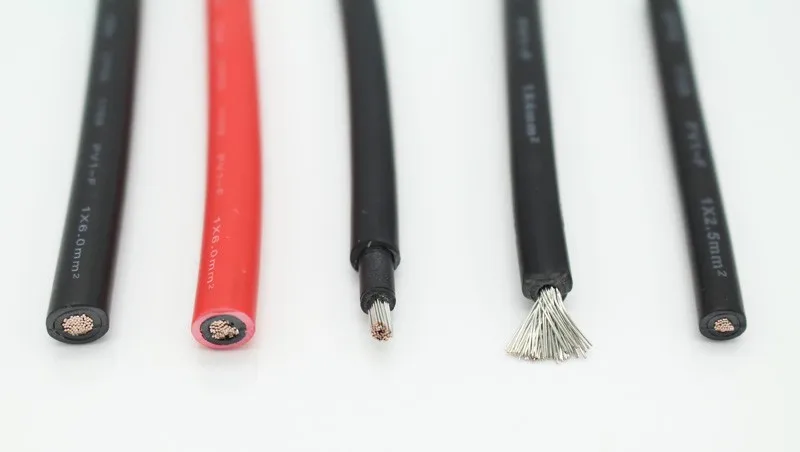 50 м/рулон 6mm2(10AWG) Солнечный Кабель красный или черный Pv кабель провода медный проводник XLPE куртка TUV Certifiction