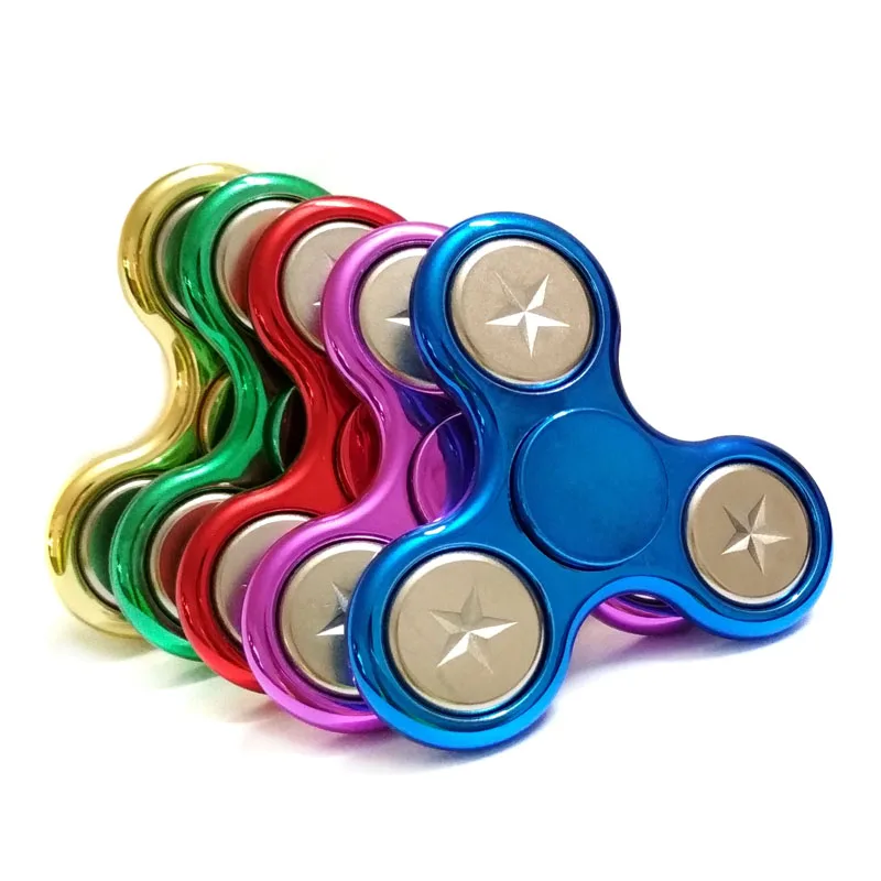 

2017 New Style Toys Plating Metallic Anti Stress EDC Fidget Toys Hand Spinner Fingertip Gyro ADHD Finger Gyro B0187