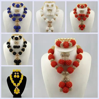 

High Quality Tribal Nigerian African Stones Beads Decor For Women Wedding Party Bridal Neck Decoration 5 Colours available CK90