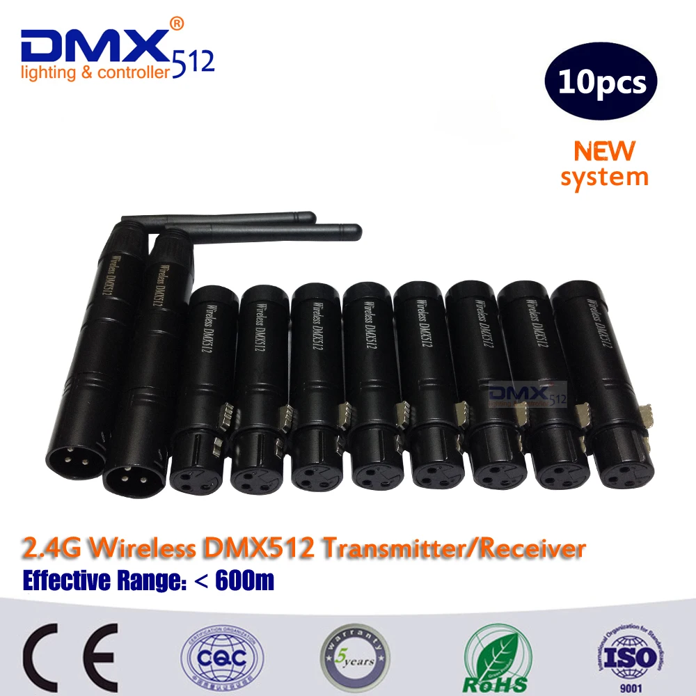 Dhl Libera Il Trasporto Professionale A Buon Mercato Nero Mini Controller Dmx Wireless Luce Dmx Senza Fili