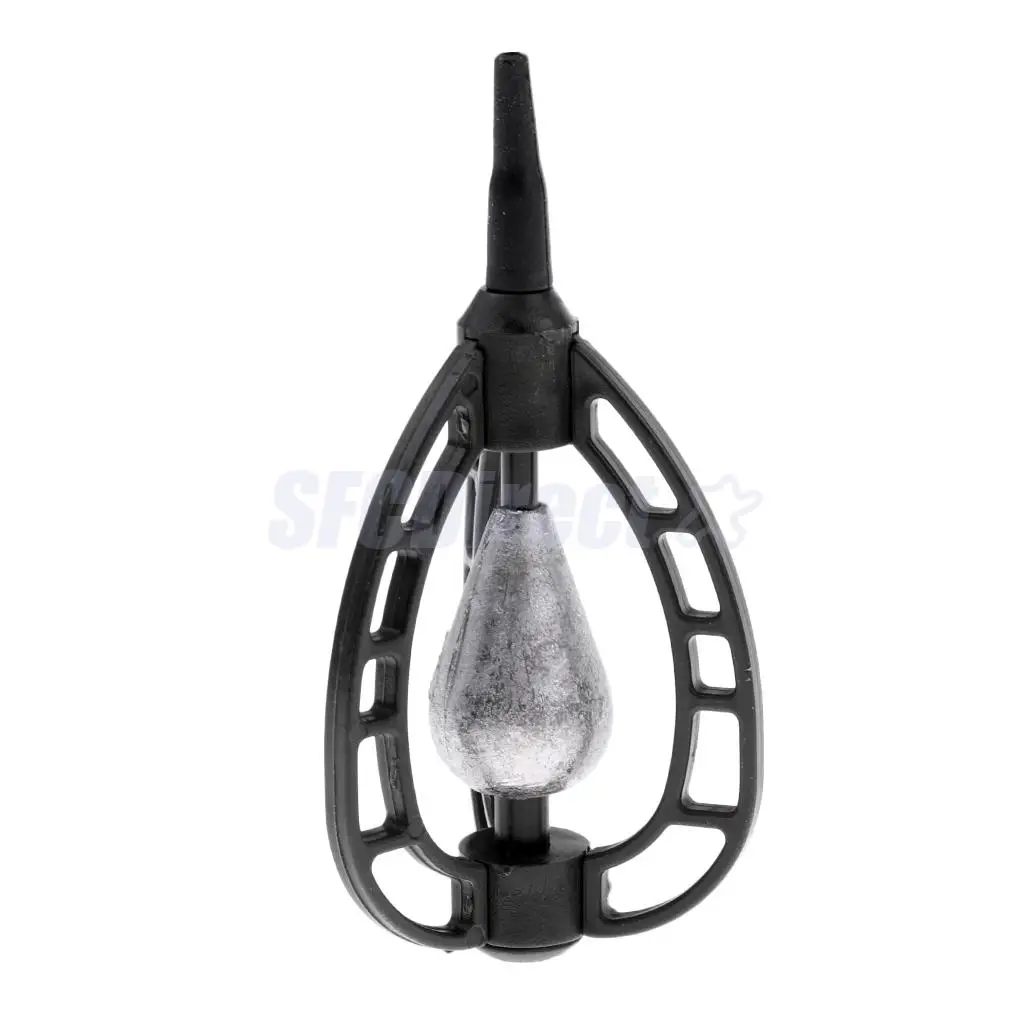 In-line Method Fishing Feeder Swim Feeders Carp Fishing Baits Cage Trap with Lead Sinker 40g 45g