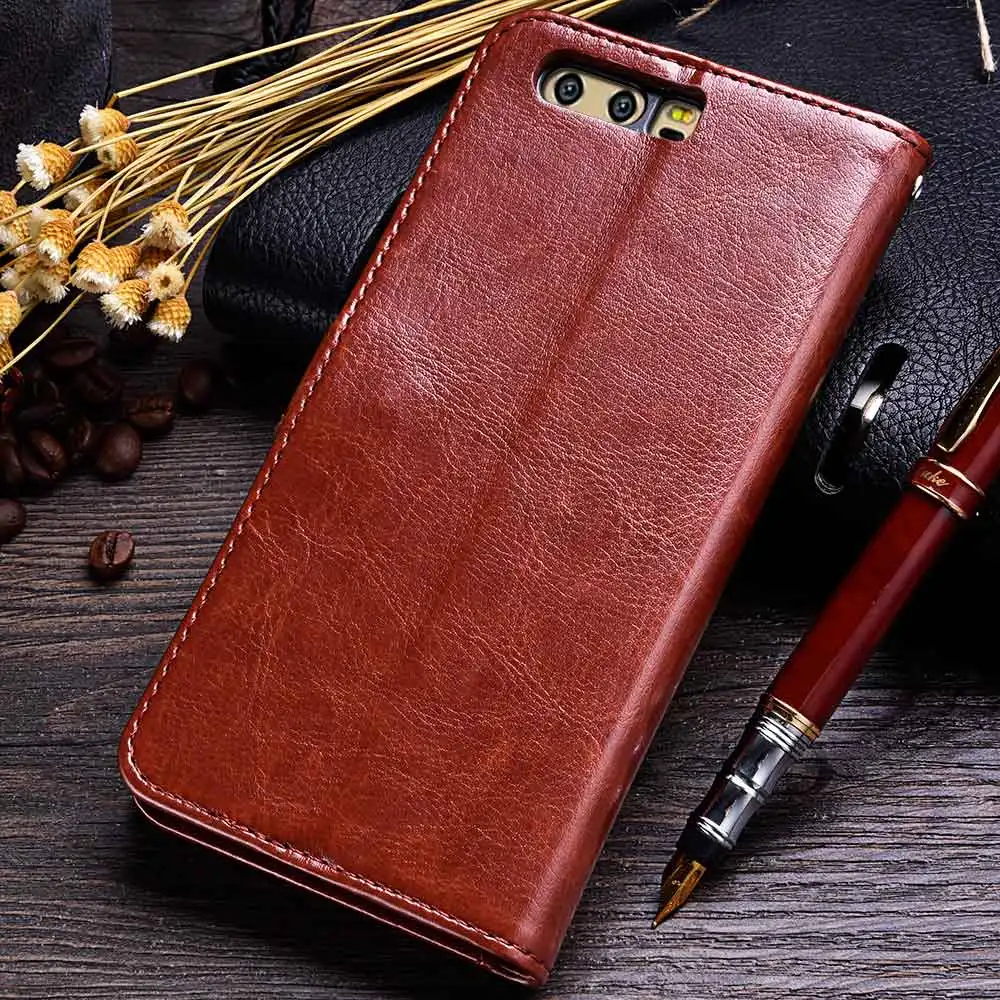 Honor 9 чехол на TOMKAS Винтаж PU кожаный кошелек с застежкой Чехол для huawei Телефон Сумка