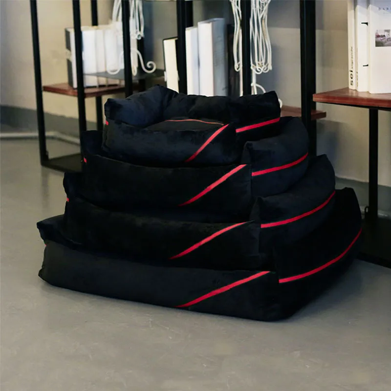 Ceny Boutique luksusowe łóżko dla zwierząt dla małych średnich dużych psów kot kanapa z funkcją spania przytulne psia buda Puppy pudle gniazdo poduszka do spania ciepła buda S XL